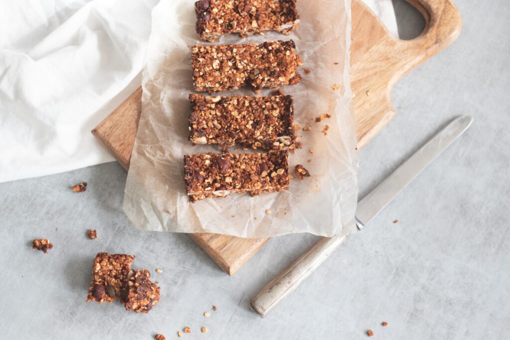 Granola bars, nutritional snacks.